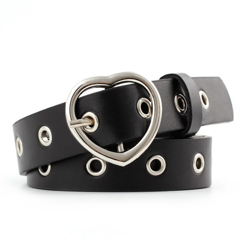 

2021 Hot Female Leather Belt Women Metal Buckle Stylish Ladies Vintage Heart Buckle Leisure Leather Belt Trouser Accessories