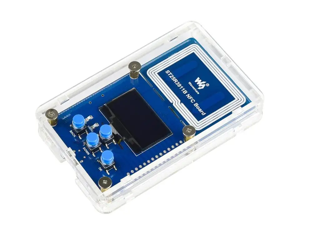 Плата NFC ST25R3911B поддерживает несколько протоколов контроллер STM32F103R oled дисплей для