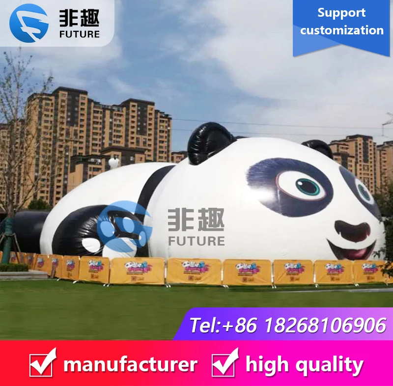 

Outdoor mobile giant Inflatable million ocean ball pool panda tent theme amusement park for child