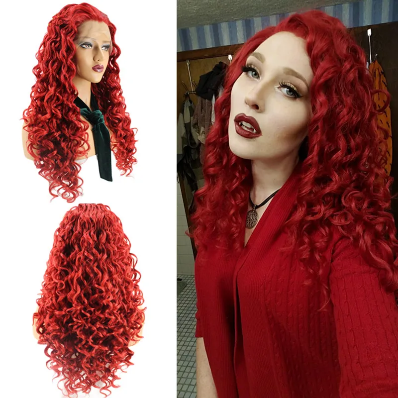 Ebingoo Hair cap+ высокотемпературное волокно натуральный длинный кудрявый платиновый блонд синтетический парик на кружеве с бесплатной частью - Цвет: G1611202