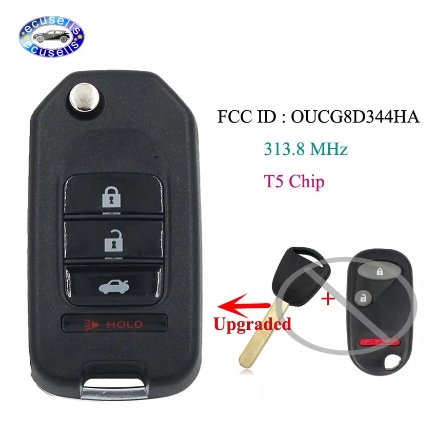 Улучшенная флип карта 313 8 МГц T5 для Honda 2002 2004 Φ/2003 2005 Civic (Si) / 2005|Ключ от авто| |
