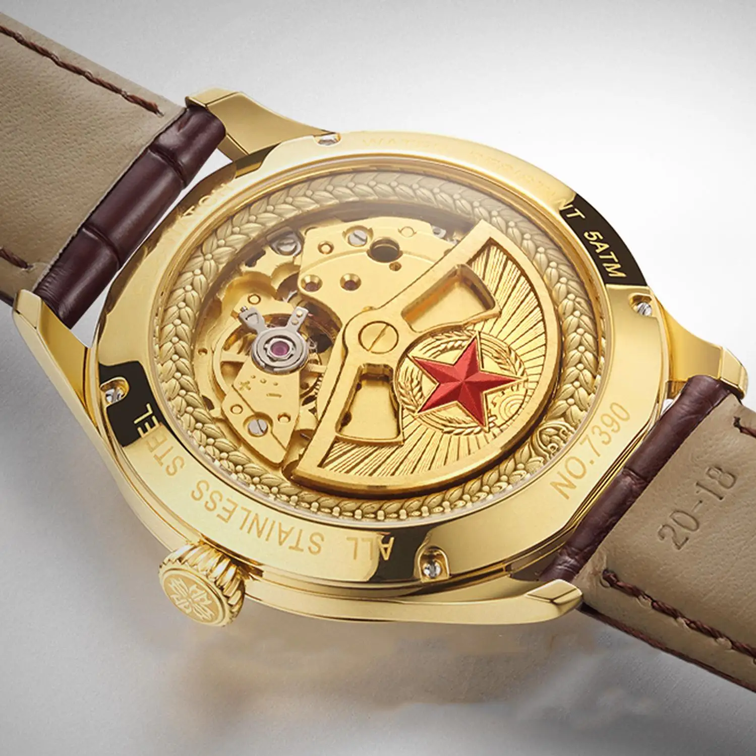 

Retro luxury aviation pilot 1963 watch automatic mechanical hollow perspective business luxury classic Top gift trend men watch