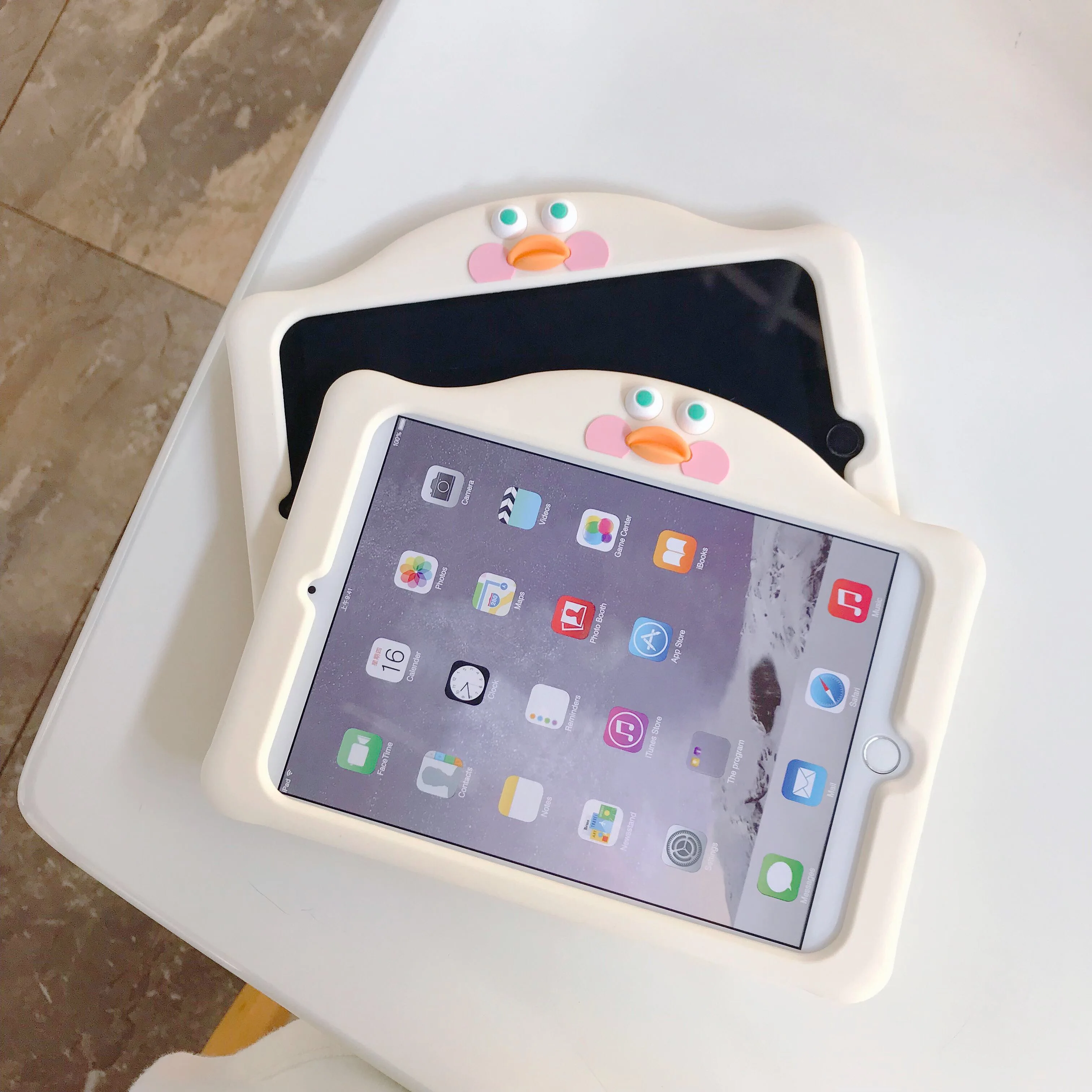 Силиконовый чехол-подставка для iPad 7 мультяшная утка 10 2 дюйма A2197 A2198 A2200 милый