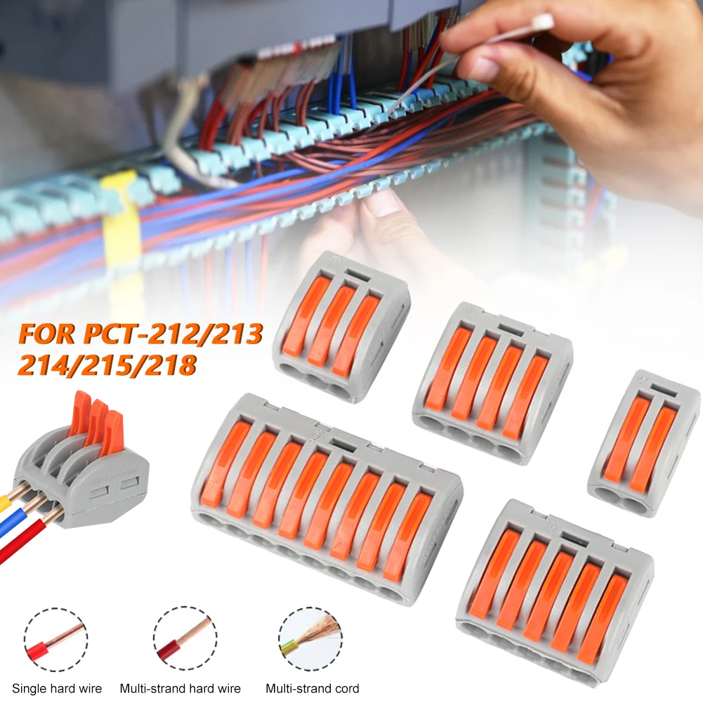 

5PCS Wire Connector PCT-212 213 214 215 218 Universal Terminal Push-in Electrical Terminals For Cable Connection Electrical