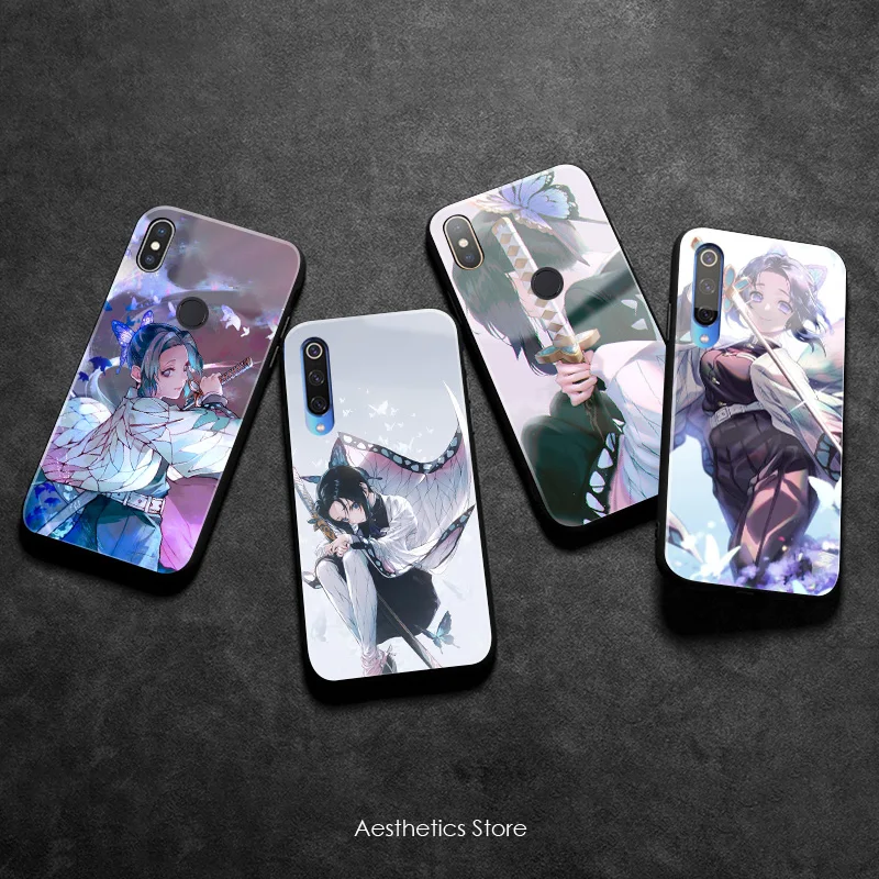 Shinobu Kocho Kimetsu no Yaiba мягкий силиконовый стеклянный чехол для телефона Xiaomi Mi 8 9 SE Mix 2 2s