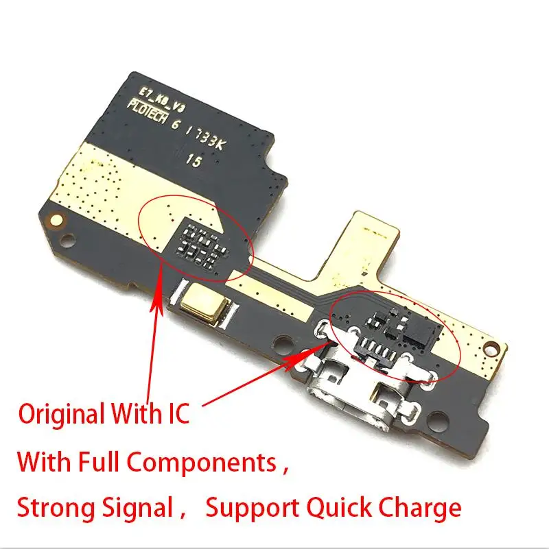 Original Genuine Новинка для Xiaomi Redmi 5 Plus usb зарядное устройство порт Micro док-станция разъем для зарядки гибкий кабель плата - Цвет: Original Genuine