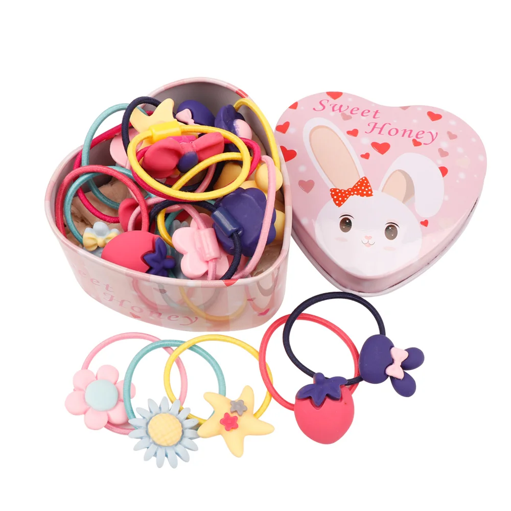 Эластичные резинки для волос с милыми цветами детей 20 шт./лот красочные девочек