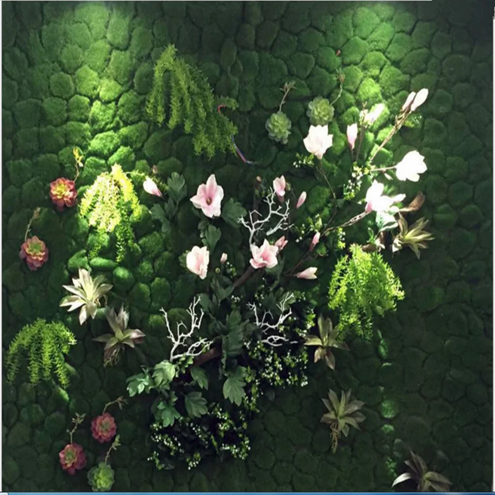 40*60cm Artificial Plant Simulation Wall Lawn Milan Eucalyptus Grass Plastic Fake Green Door Decoration | Дом и сад