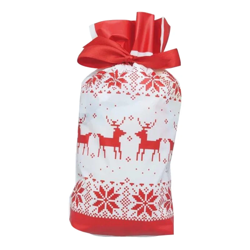 

50 PCS Christmas Candy Bags Pocket Sweet Candy Biscuit Christmas Gift Bag Santa Gift Bag Decorations
