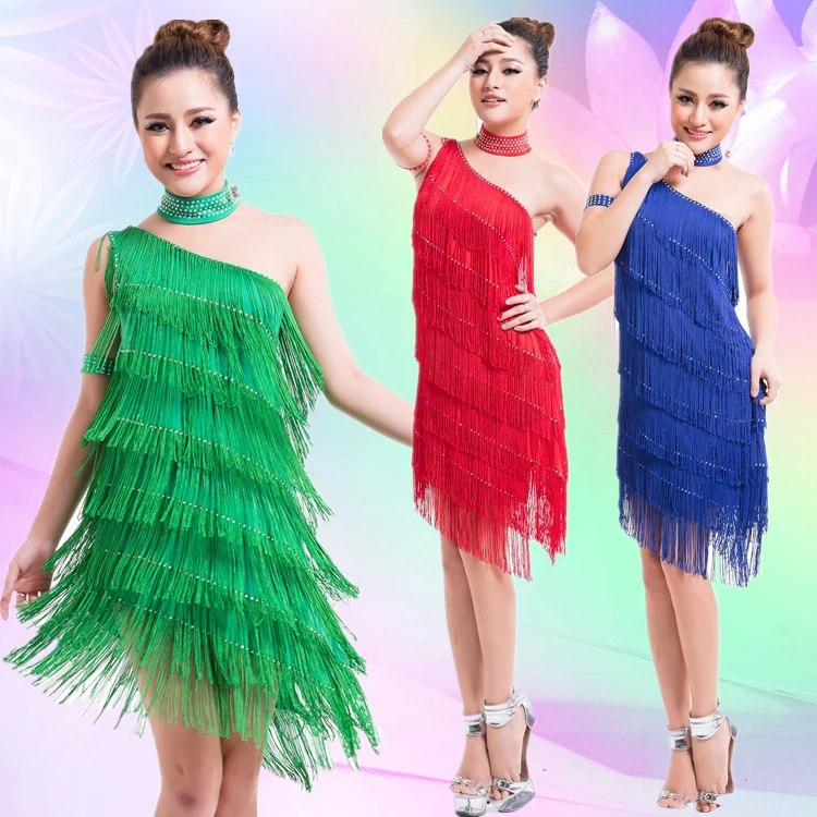 Женское платье Гэтсби 1920-х годов с сексуальной одно плечевой линией, франжированным неравномерным подолом и латинскими танцевальными деталями для вечеринок и танцев