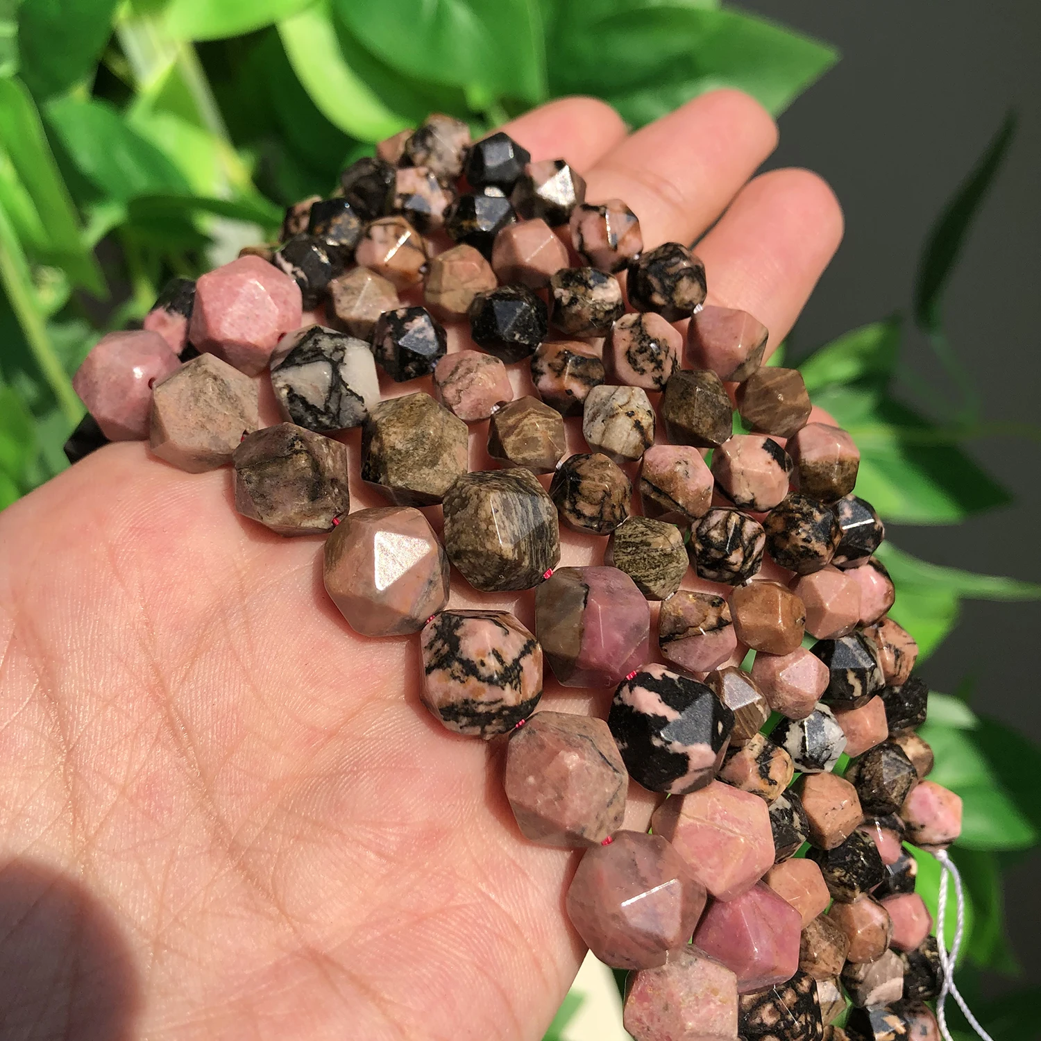 

Faceted Black Lace Rhodonite 6/8/10/12mm Natural Stone Beads Round Loose Beads for Jewelry Making DIY Bracelet Wholesale
