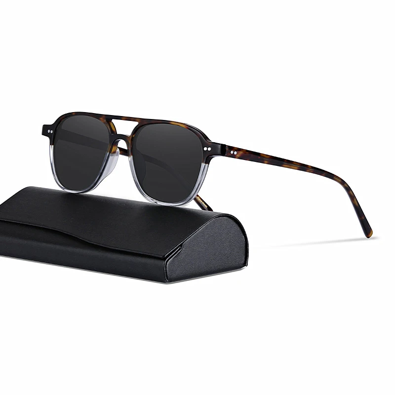 

Classic Pilot Polarized Sunglasses Men Women 2021 Brand Designer Outdoor Driving Square Acetate Sun Glasses with UV400 Lenses