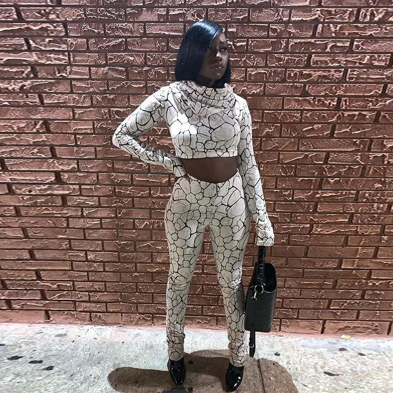 Новый короткий свитер с длинным рукавом и капюшоном принтом Леггинсы для ягодиц