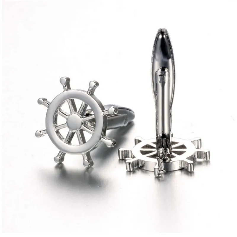 2020 Original Design Men's Novelty Ship Steering Wheel Cuff Link Wedding Links Nautical | Украшения и аксессуары