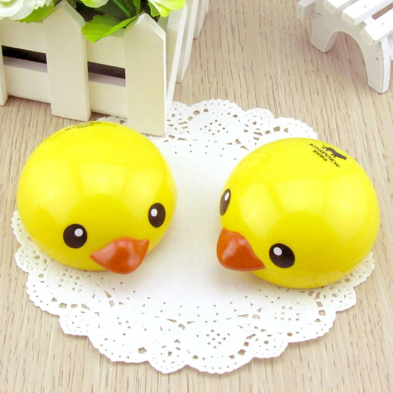 Симпатичные Желтая утка Контактные линзы Box Южная Корея прекрасный