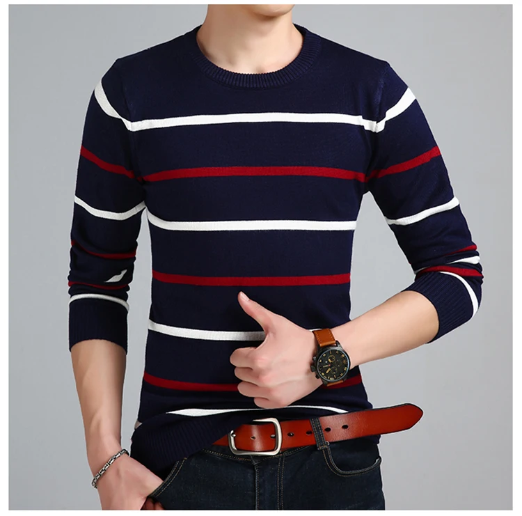 Свитер мужской Повседневный пуловер с круглым вырезом Мужская Осенняя