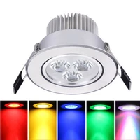 led downlight 3w ultra bright round rgb aluminum ac220v dimmable recessed down spot ceil home light ktv decor