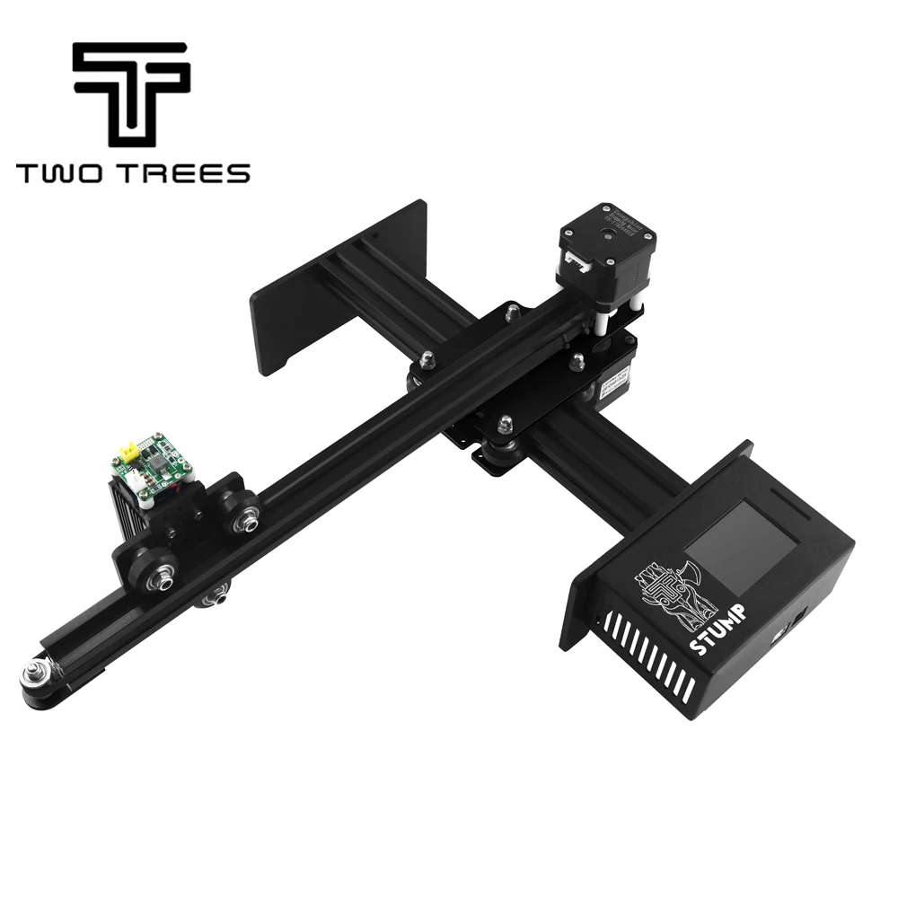 TWOTREES пень лазерный мини ЧПУ лазерный Однорычажный гравировальный станок 3d принт DIY гравер Настольный деревянный маршрутизатор/резак/принтер