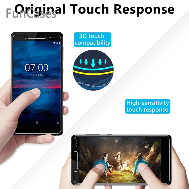 Защитная пленка для экрана телефона Nokia 5 1 Plus 2 3 9H HD прозрачное Взрывобезопасное