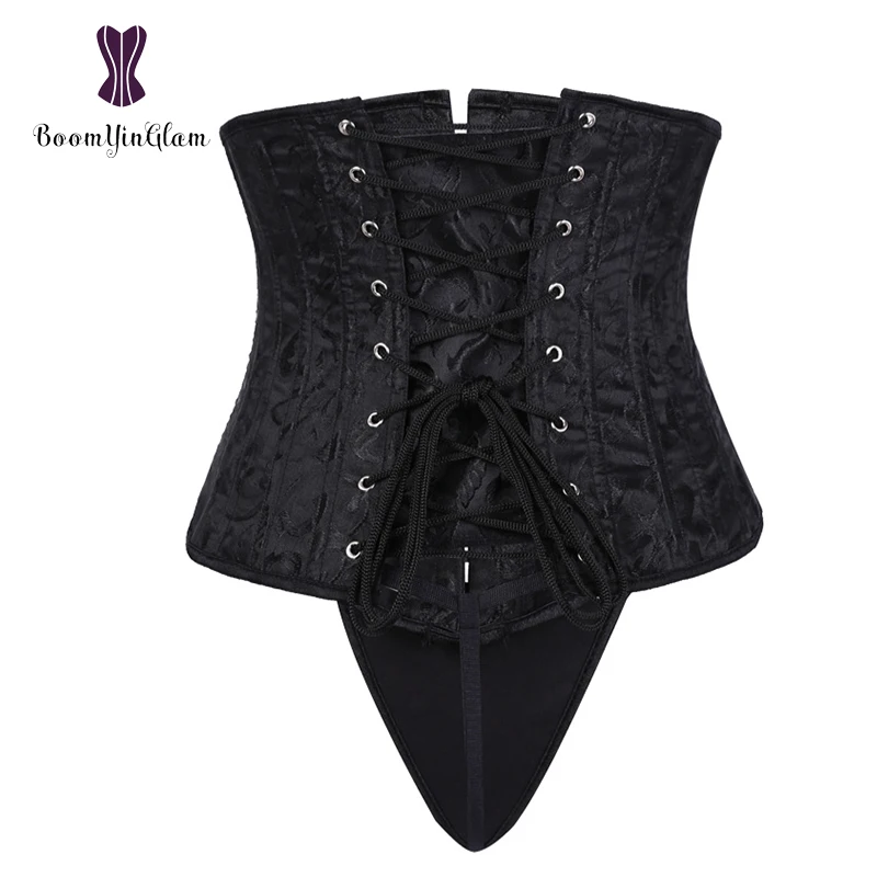 Корсет для похудения черный корсет с цветочным кружевом и 24 стальными костями 2830