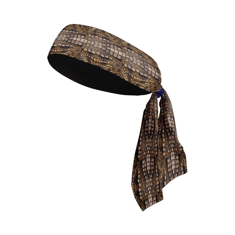 

3D Printed Animal Skin Men Headband Sports Wicking Bandanas Tennis Football Quick-Drying Headwrap Jogging Accessories For Women