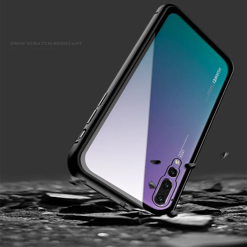 Магнитный адсорбционный металлический чехол для телефона huawei P30 P20 Pro Lite Nova 5 5i Pro 4E 4 3e 3 3i, чехол из закаленного стекла на магните