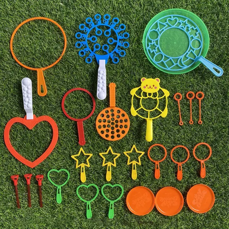 

Bubble Maker Tools 26Pcs Bubble Wand Set Bubble Stick Creative Bubble Maker Toy Outdoor Activity Funny Gift Toys