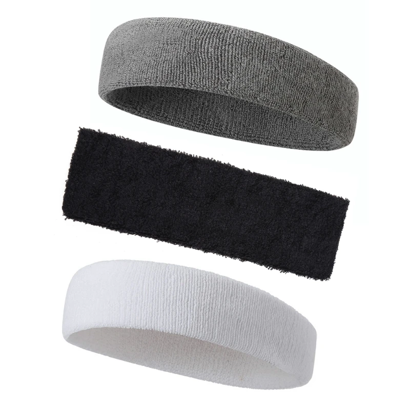 

T8NC Unisex Sweatband Headband Elastic Cotton Sport Headbands for Gym, Running, Outdoor, Basketball, Exercise Accessary