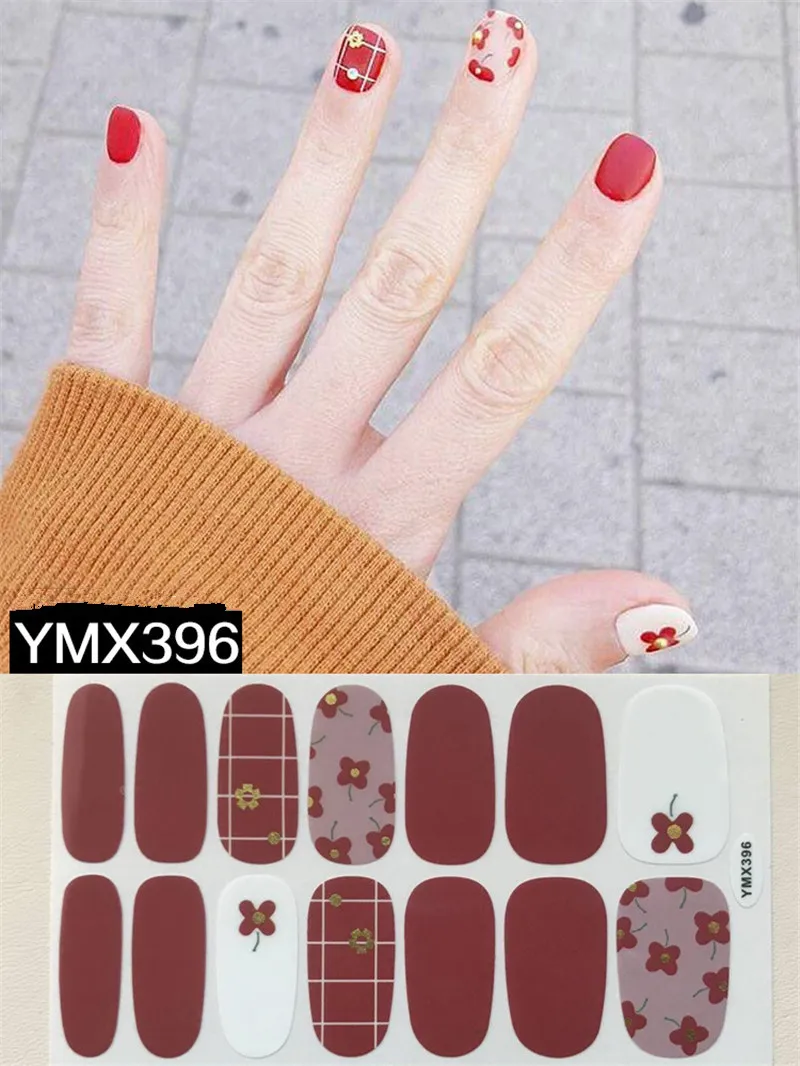 Recuerdame 3D многоцветные клейкие наклейки YMX 14 Типсы с леопардовым принтом логотипы