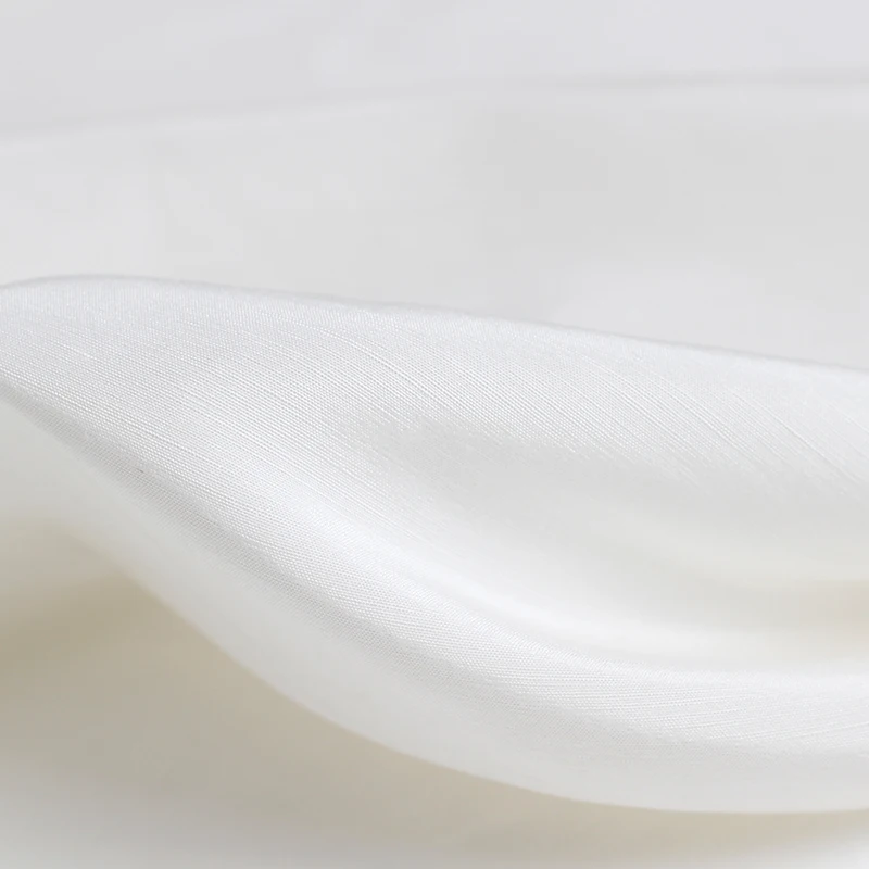 White Waxberry 30momme Heavy Silk Linen Fabric - Perfect for Women's Pants, Dress Suits, and Sewing Cloth - Pure Colour - High-Quality Garment Material with Free Shipping image 4