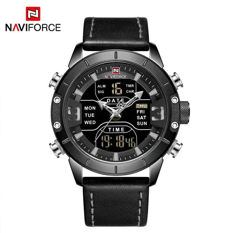 NAVIFORCE мужские роскошные брендовые золотые часы мужские спортивные повседневные кварцевые наручные мужские часы бизнес военные часы Relogio Masculino - Цвет: BGYB