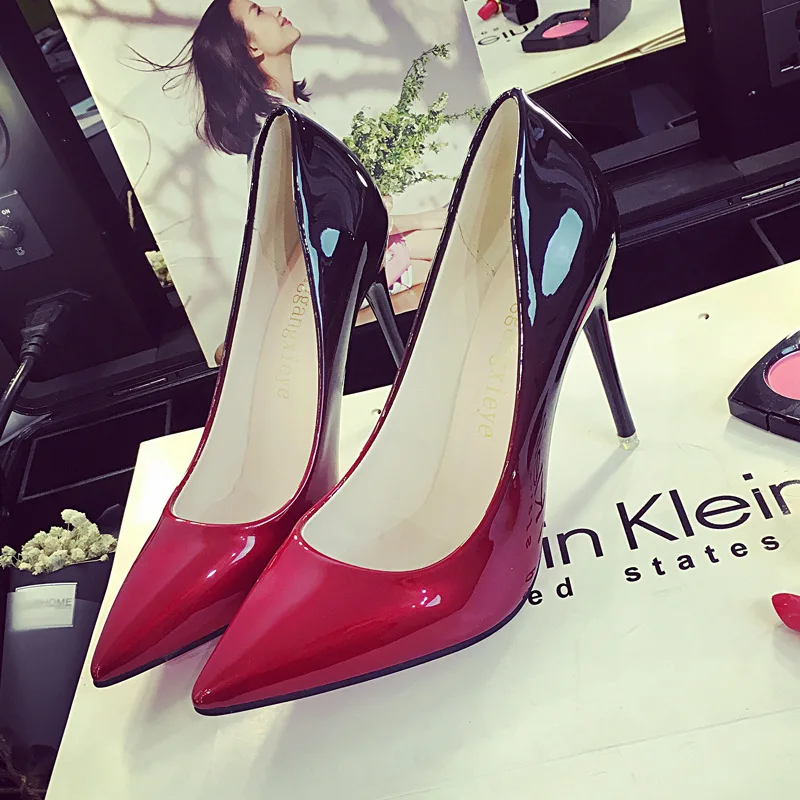 

2021 High Heels Women Pumps Sexy Nightclub Wedding casual shoes Pointed Toe Parties Dress Gradient Super Summer
