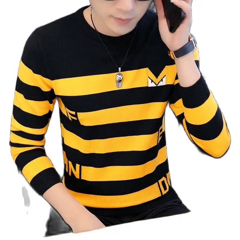 Para Hombre suetro De Marca Otoño Lnvierno 2021 suзависимо от Lana Джерси неформальный A rayas Jerse | Мужская