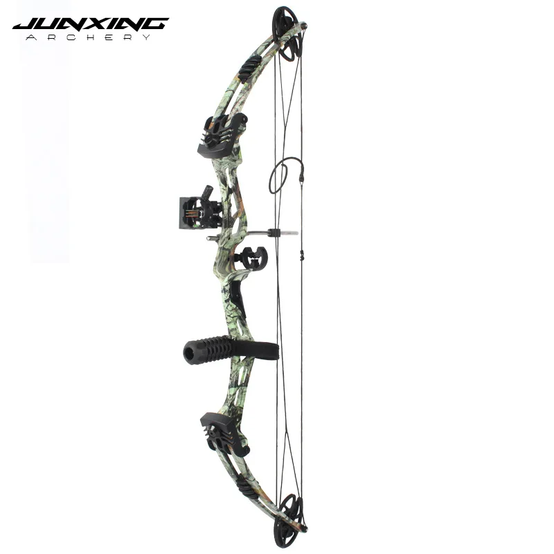 

1 Set Of Junxing Archery Outdoor Shooting Metal Compound Wheel Compound Bow And 3 Arrows 1 Bow Sight Holding The Bow