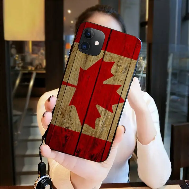 Высококачественный чехол для телефона с канадским флагом и красным клена iPhone 11 pro