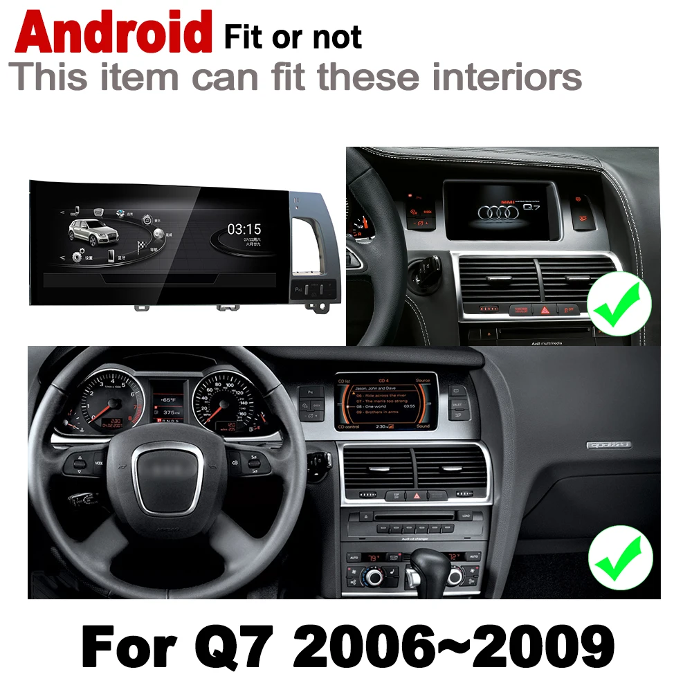 Автомобильный GPS мультимедийный плеер Android для Audi Q7 4L 2006 ~ 2009 MMI HD экран стерео
