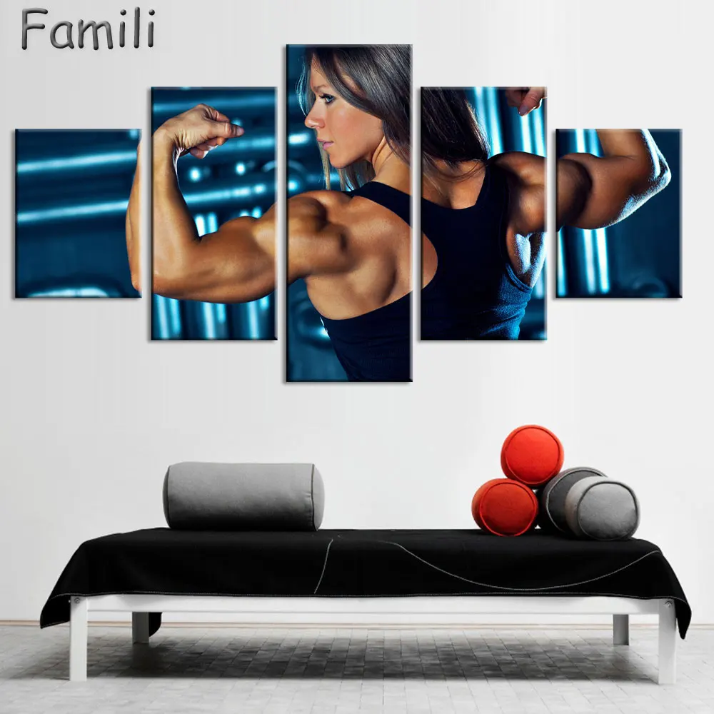 

5pcs Custom Black And White Poster Bedroom Decor Silk Printing Arnold Schwarzenegger Posters Bodybuilder Wallpaper