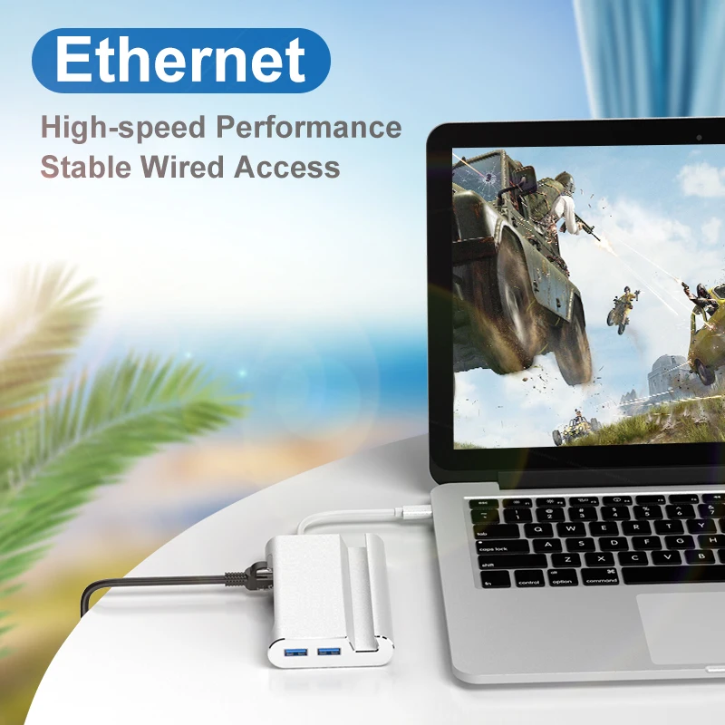 Док станция типа C для HDMI 4K USB 3 0 VGA RJ45 PD USBC|USB-хабы| |