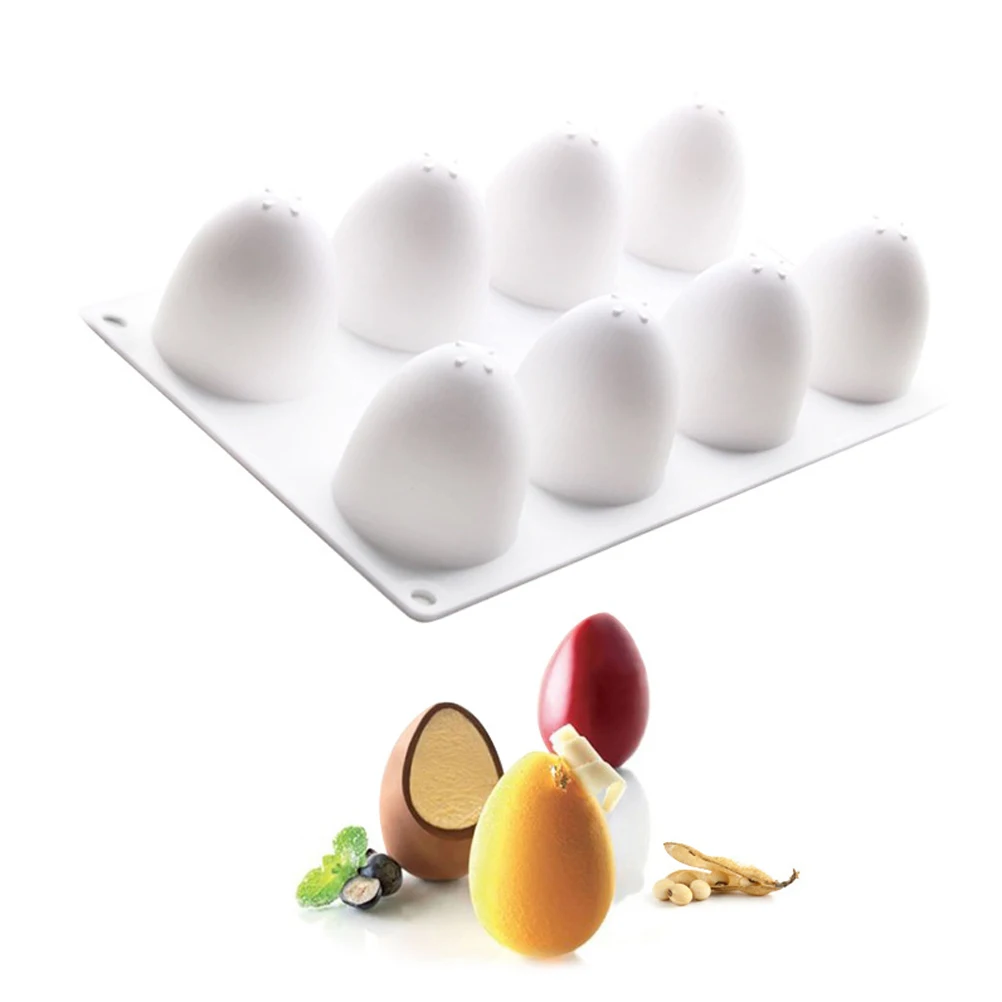 

Egg Shape Cake Mold 8-cavity Silicone Cookie Mold Non-stick DIY Pastry Mould11