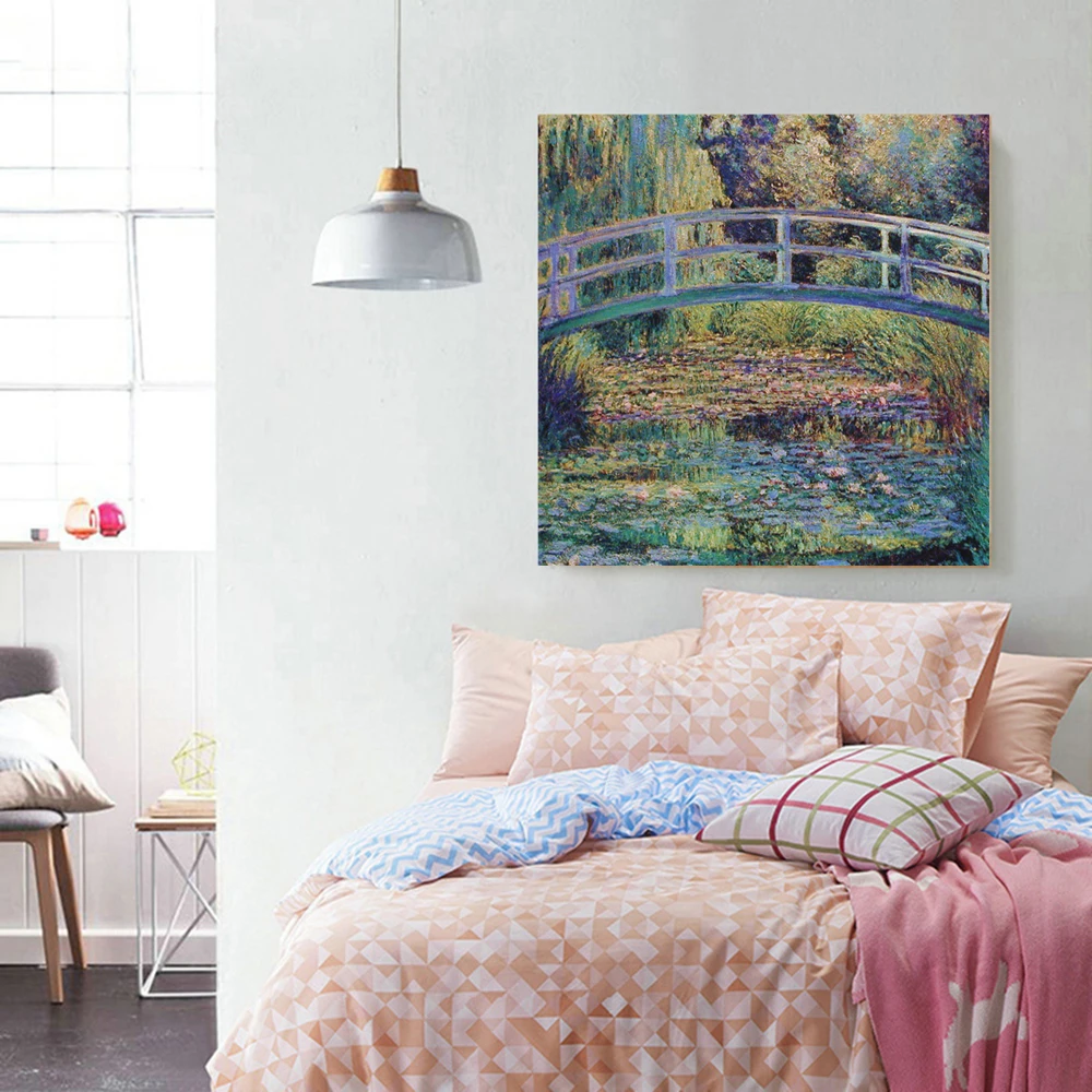 Клод монет Japnese мост впечатление пейзаж маслом украшения печатных на холсте