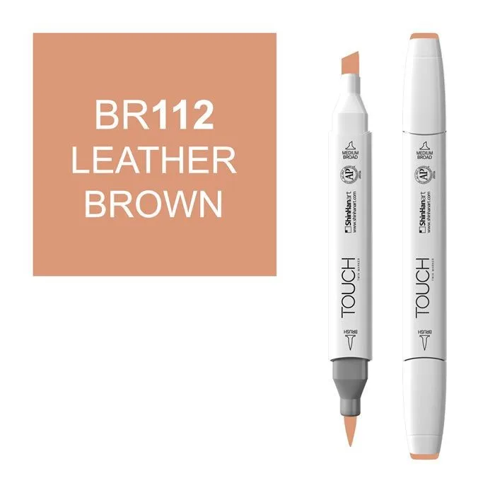 Маркер Touch Twin Brush 112 Brown Leather BR112 ON.