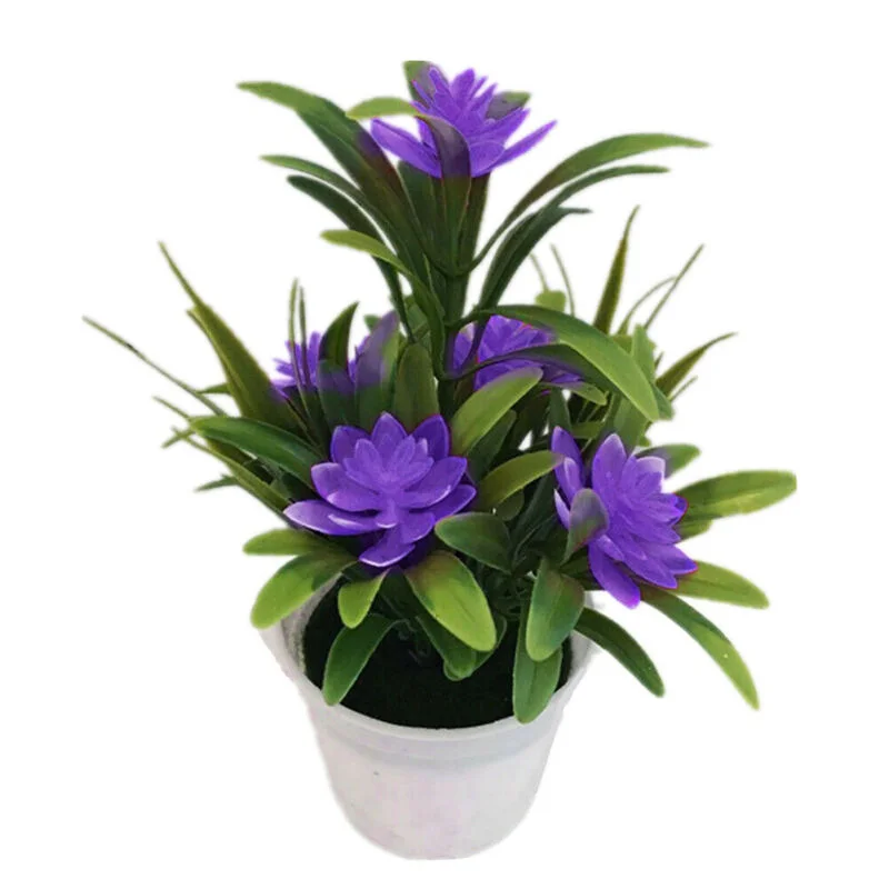 Plastic Artificial Fake Flowers Plant Pot Outdoor Home Office Floral Decor Gift | Дом и сад