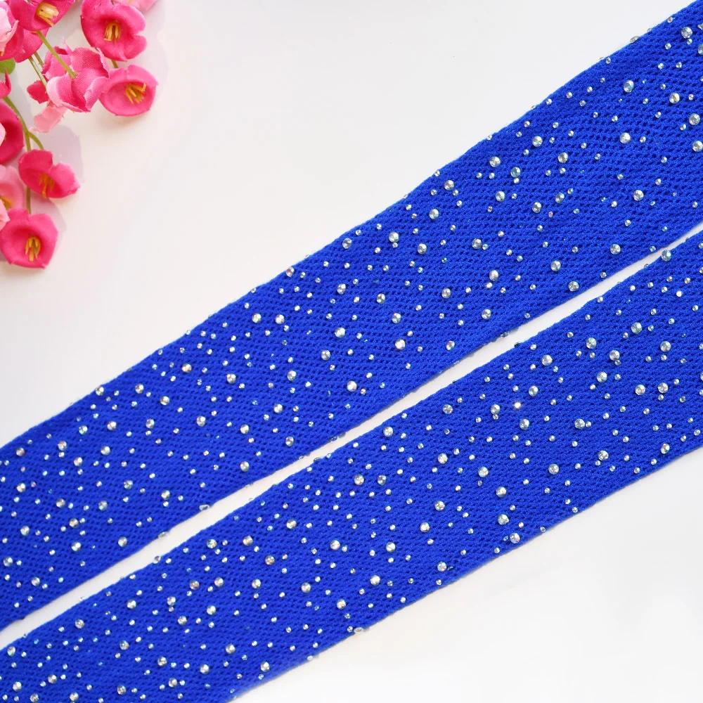 Blue Сексуальные женские ажурные колготки со стразами, сетчатые колготки, разноцветные стразы, блестящие колготки, чулки в сеточку - Color: Blue