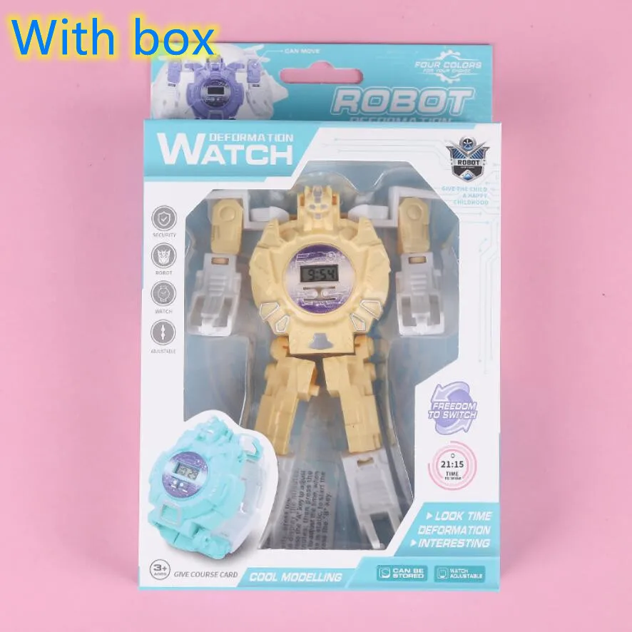 

New Kids Robot Transformation Watches as Toy Multi-function Electronic Watch Children Sports Cartoon Watches Educational Toys