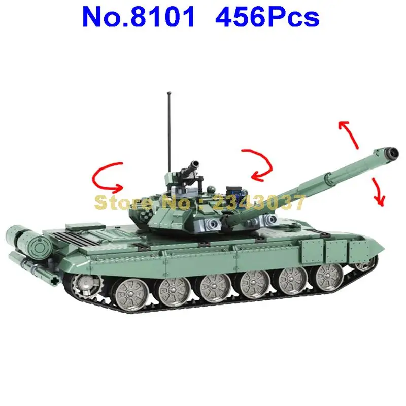 8101 456 шт. военный боевой танк Россия T90a морской герой строительный блок 2 игрушки |