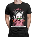 Футболки Nezuko мужские хлопковые, топы, футболка с Аниме Манга для фитнеса, рассекающий демонов, Kimetsu No Yaiba Kamado Tanjirou