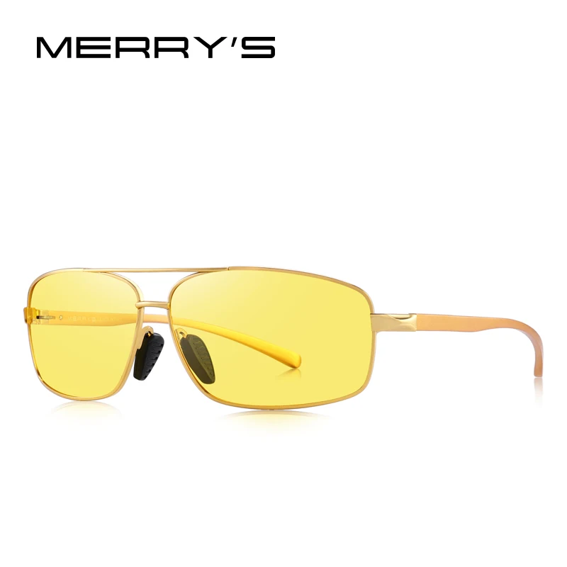 C04 Night Vision MERRYS дизайн мужские поляризованные солнцезащитные очки для вождения UV400 защита S8398 - Цвет линз: C04 Night Vision