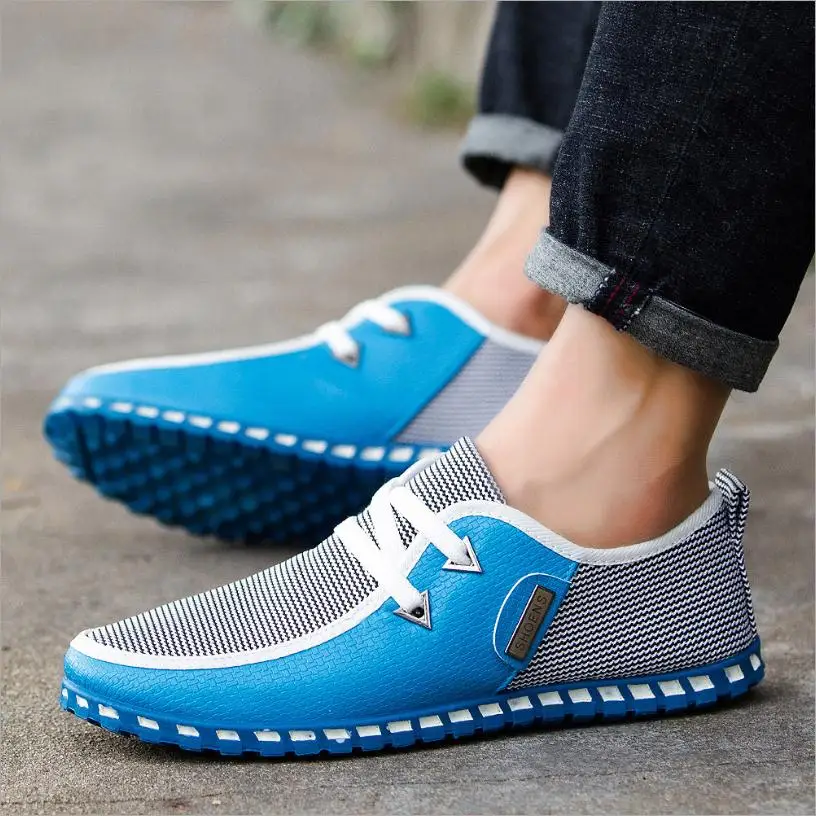 Summer Loafers Men Casual Shoes Fashion Slip On Sneakers Flats Driving PLUS SIZE 39-47 Trainers Zapatos Leather | Обувь