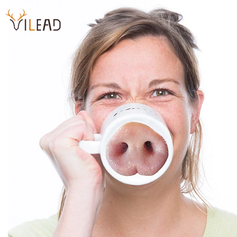 Керамическая кружка VILEAD забавная для носа I am Pig новинка фарфоровая молока чашка