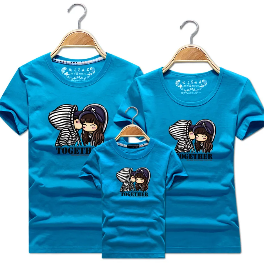 Футболка Парная женская/мужская с коротким рукавом комплект одежды для семьи